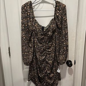 Black floral dress